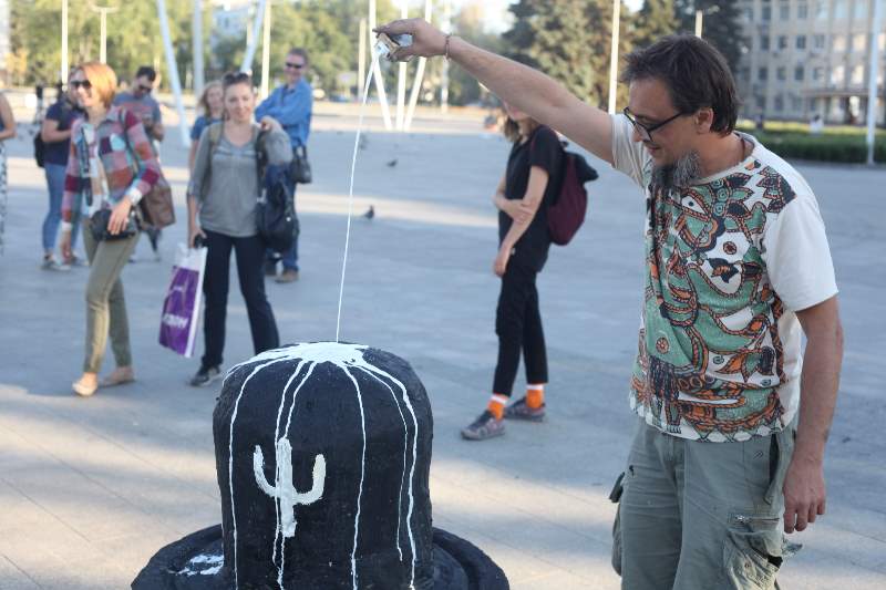 У Краматорську провели обряд очищення після мітингу ОП-ЗЖ
