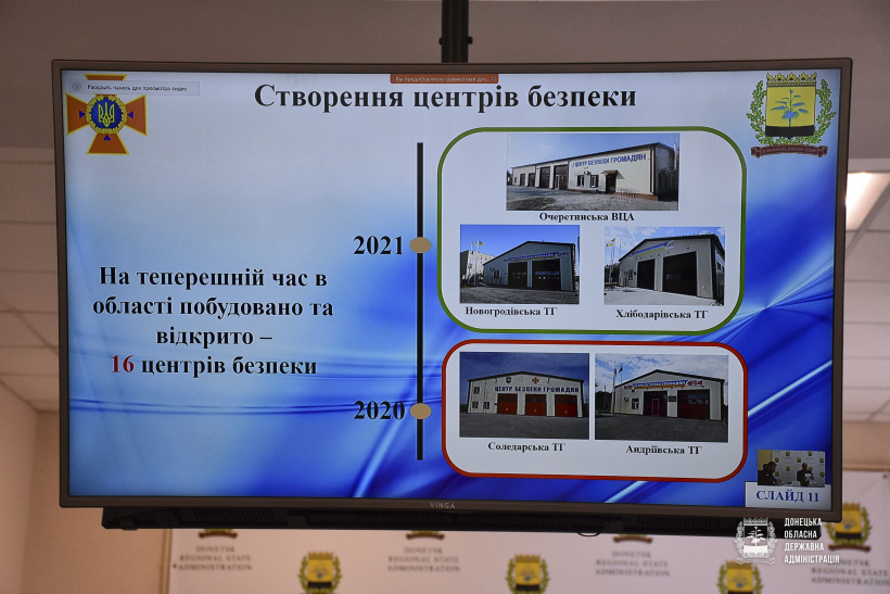 В Донецкой области в прошлом году было создано три центра безопасности граждан