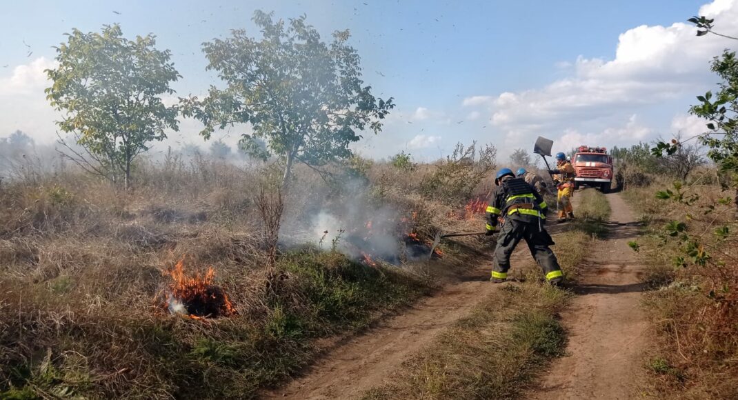 Протягом доби рятувальники Донеччини ліквідували 9 пожеж на, 4 виникли через обстріли