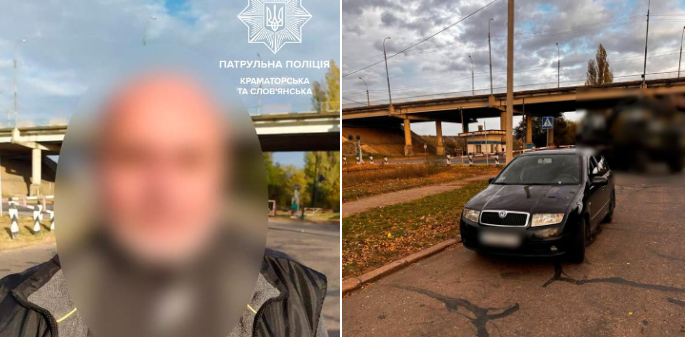 В Краматорске патрульные обнаружили нетрезвого водителя с водительскими "правами" из интернета
