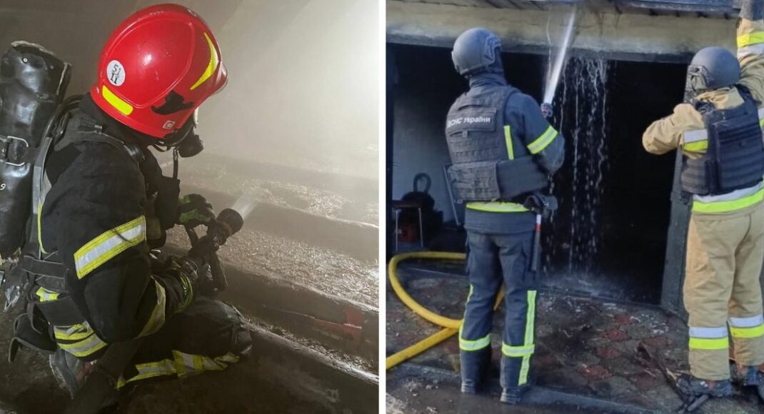 На Донеччині палали житловий будинок і гараж