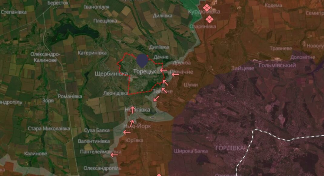 Сегодня россияне сбросили на Торецк по меньшей мере 11 КАБов