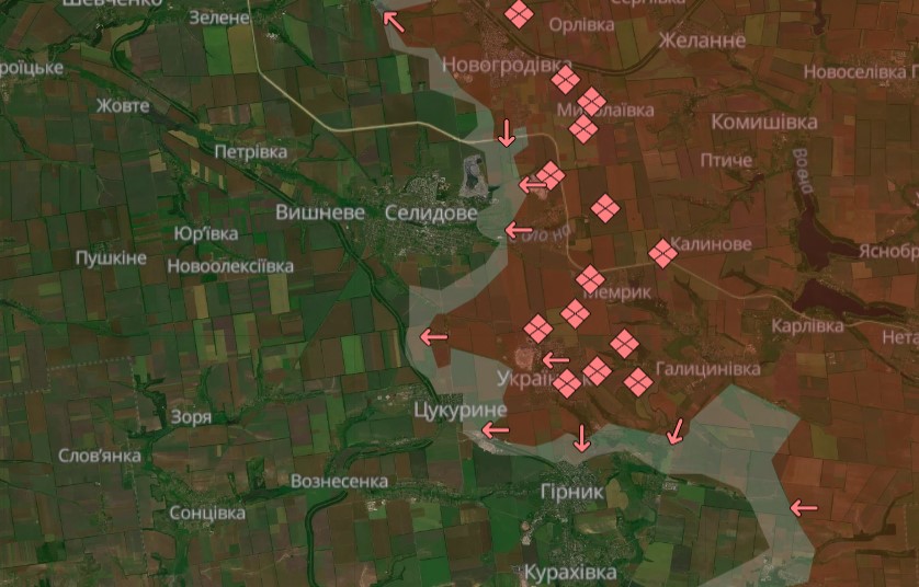 Російські загарбники просунулися біля Новогродівки, Маринівки та Цукуриного на Донеччині