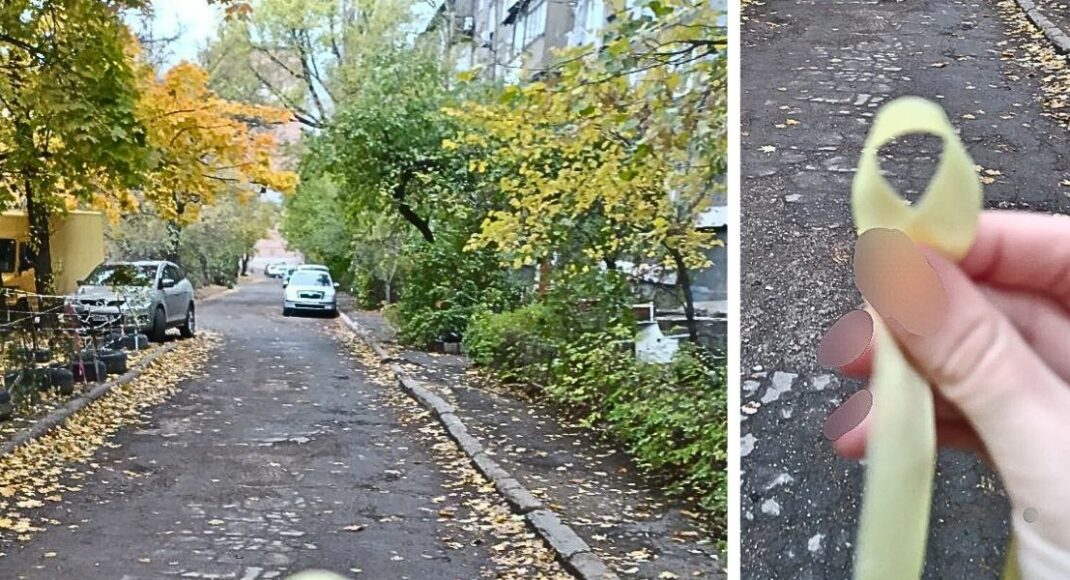 Символы сопротивления появились в оккупированном Алчевске (фото)