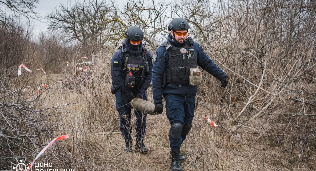У Лиманській громаді піротехніки ДСНС виявили та знищили артилерійський снаряд (фото)