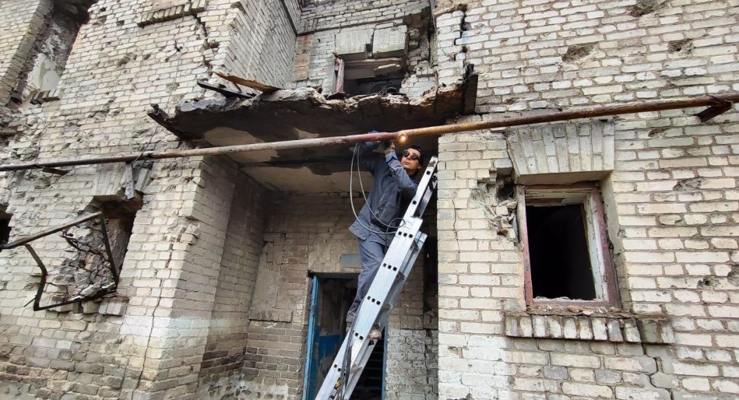 Продолжается ликвидация последствий обстрелов на газовых сетях Константиновки (фото)