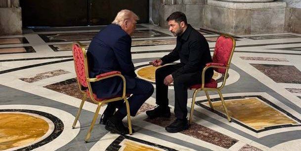 Зеленский прокомментировал свою встречу с Трампом в Ватикане