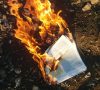 Активісти "Жовтої Стрічки" продовжують палити російську символіку в окупації (фото, відео)