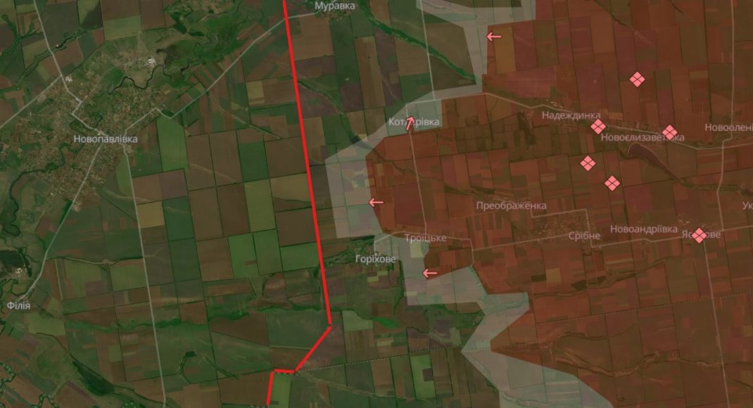 Тиск у напрямку Новопавлівки з Донеччини продовжується щодня: росіянам залишається близько 2 кілометрів до Дніпропетровщини